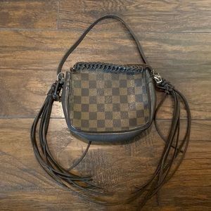 Revamped Louis Vuitton DE Trousse Pochette Upcycled fringe clutch